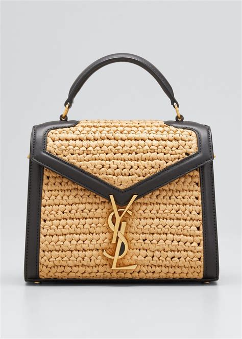 ysl raffia pouch|YSL cassandra raffia bag.